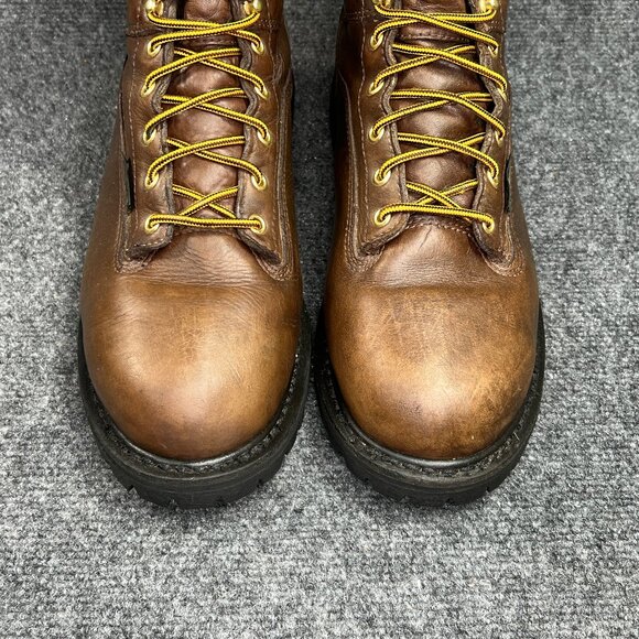 Georgia Boot Lace To Toe Waterproof Work Boots Men's 11 Brown Leather Soft Toe - Picture 4 of 16